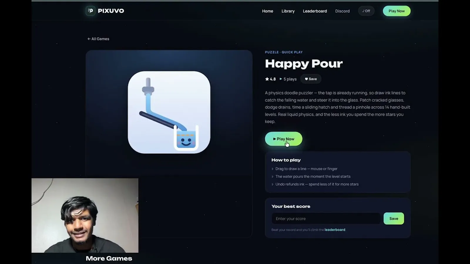 Pixuvo — Pick a Game. Press Play. screenshot 1 (video preview)