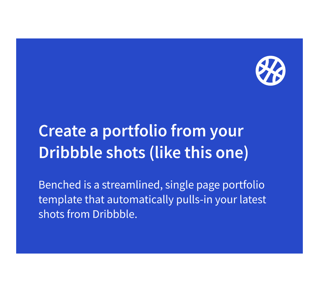 Benched gallery image