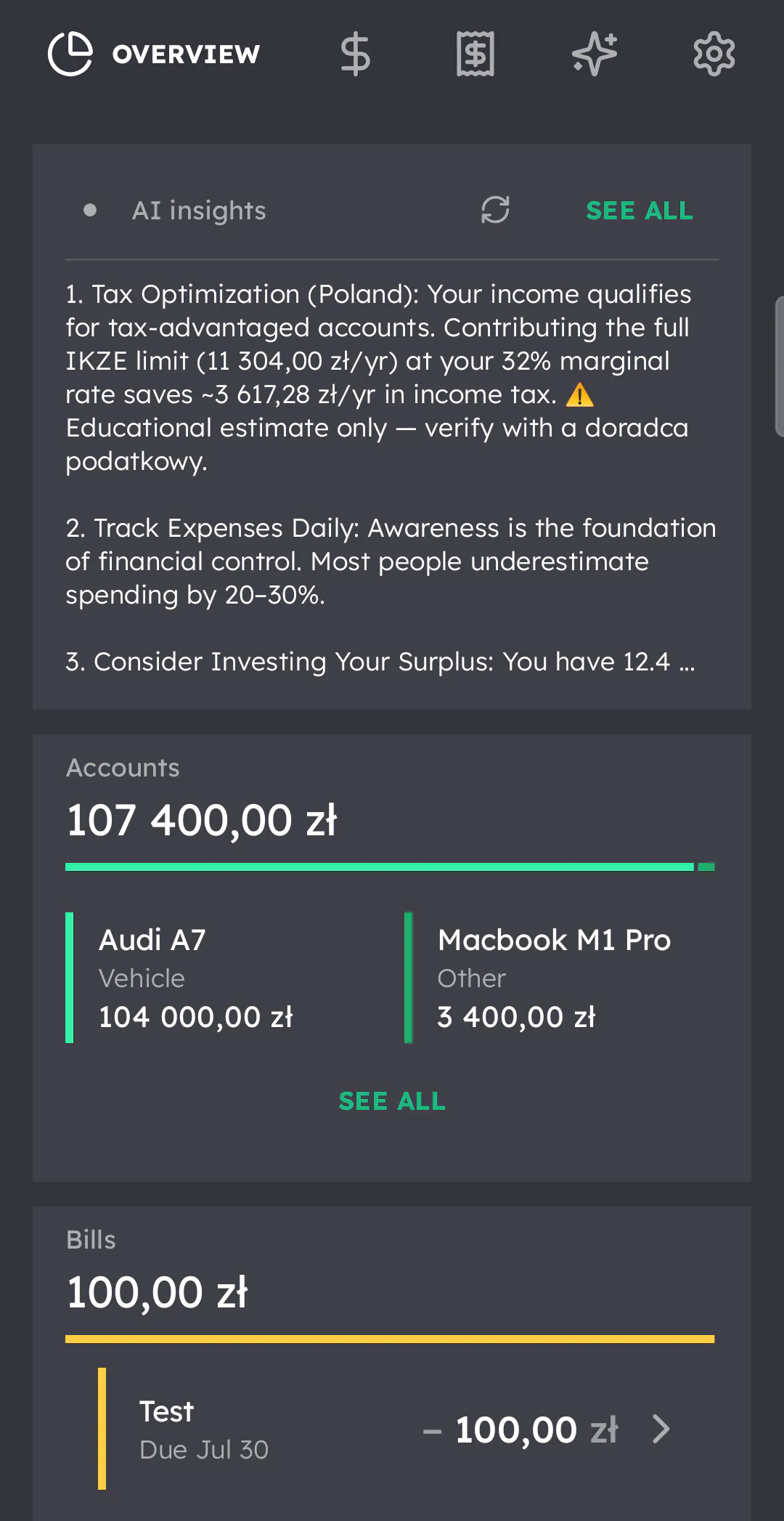 Fainto: Private Budget Tracker gallery image