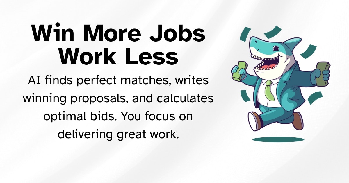 Vorschlagshark - KI findet perfekte Upwork -Jobs und schreibt Gewinner Vorschläge Medien 1