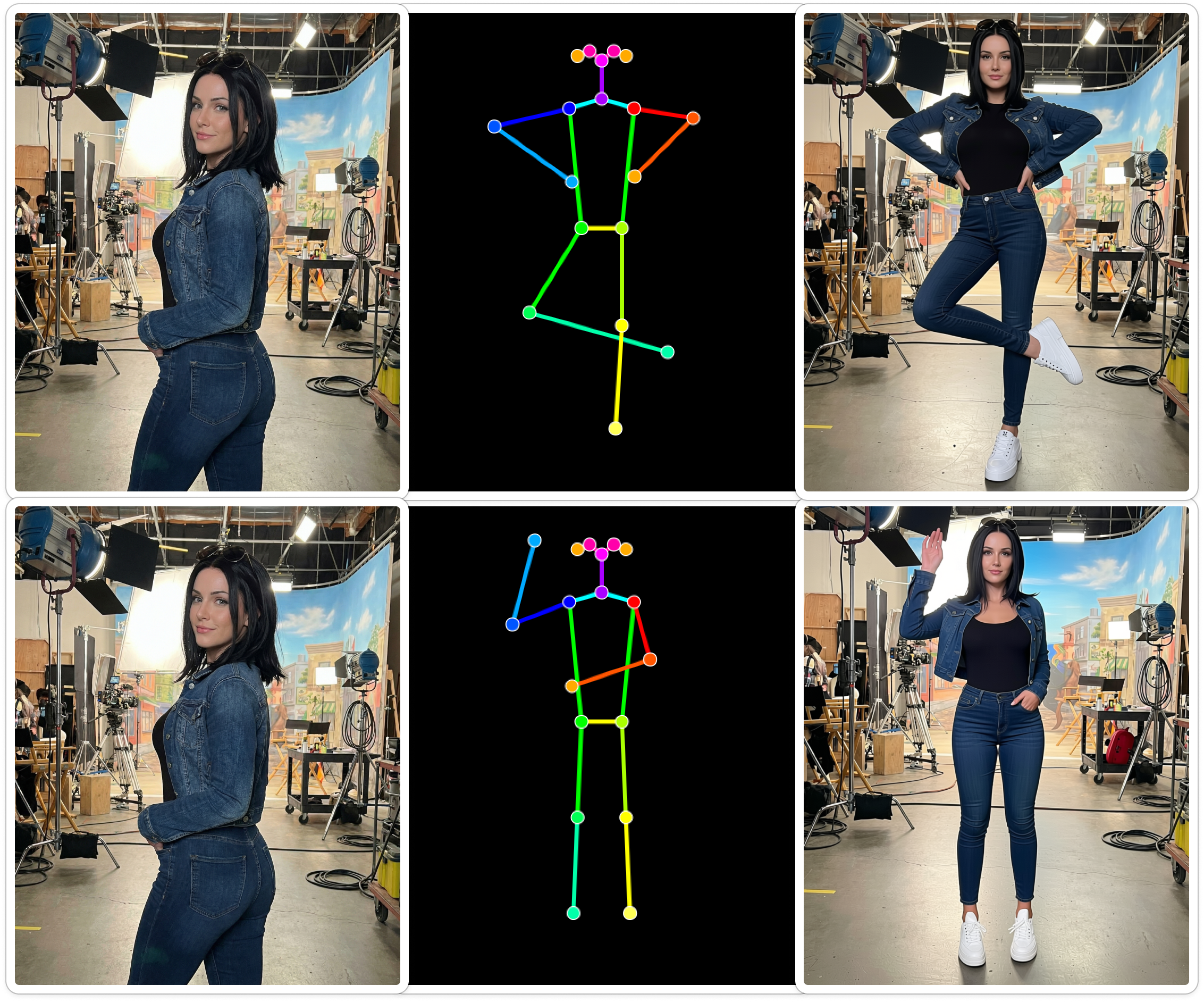 AI pose transfer web APP gallery image