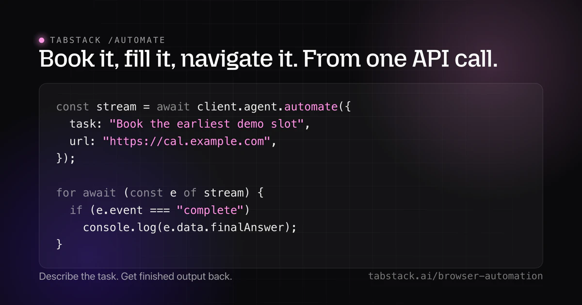 Tabstack Browser Automation 截图 3