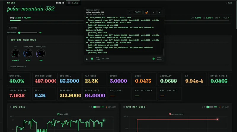 Runlog — ML Training Monitor screenshot 4