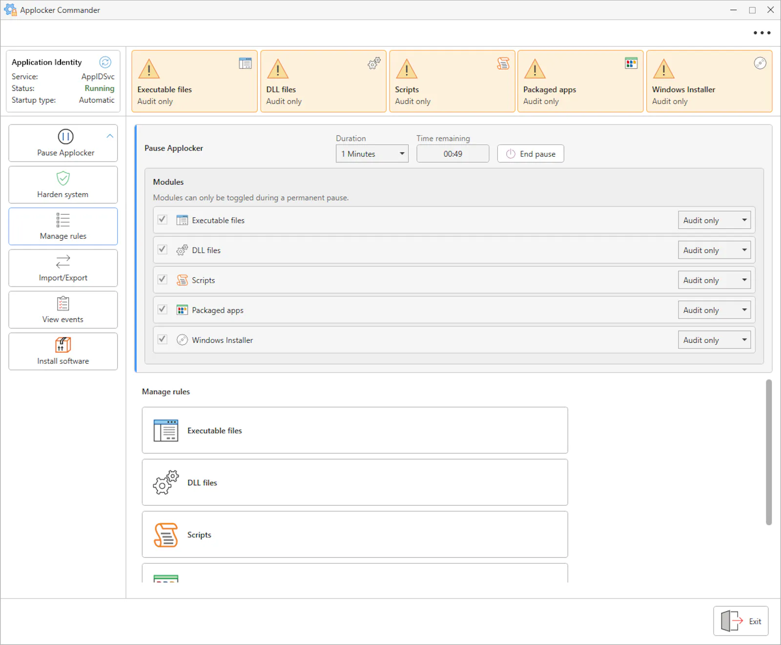 AppLocker Commander™ screenshot 2