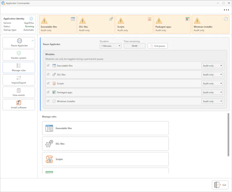 AppLocker Commander™ screenshot 2