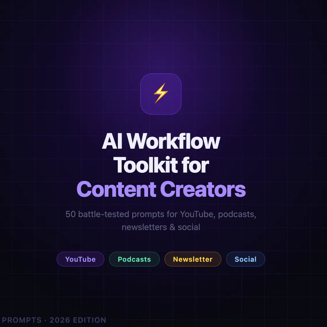 Banner del producto AI Workflow Toolkit for Content Creators