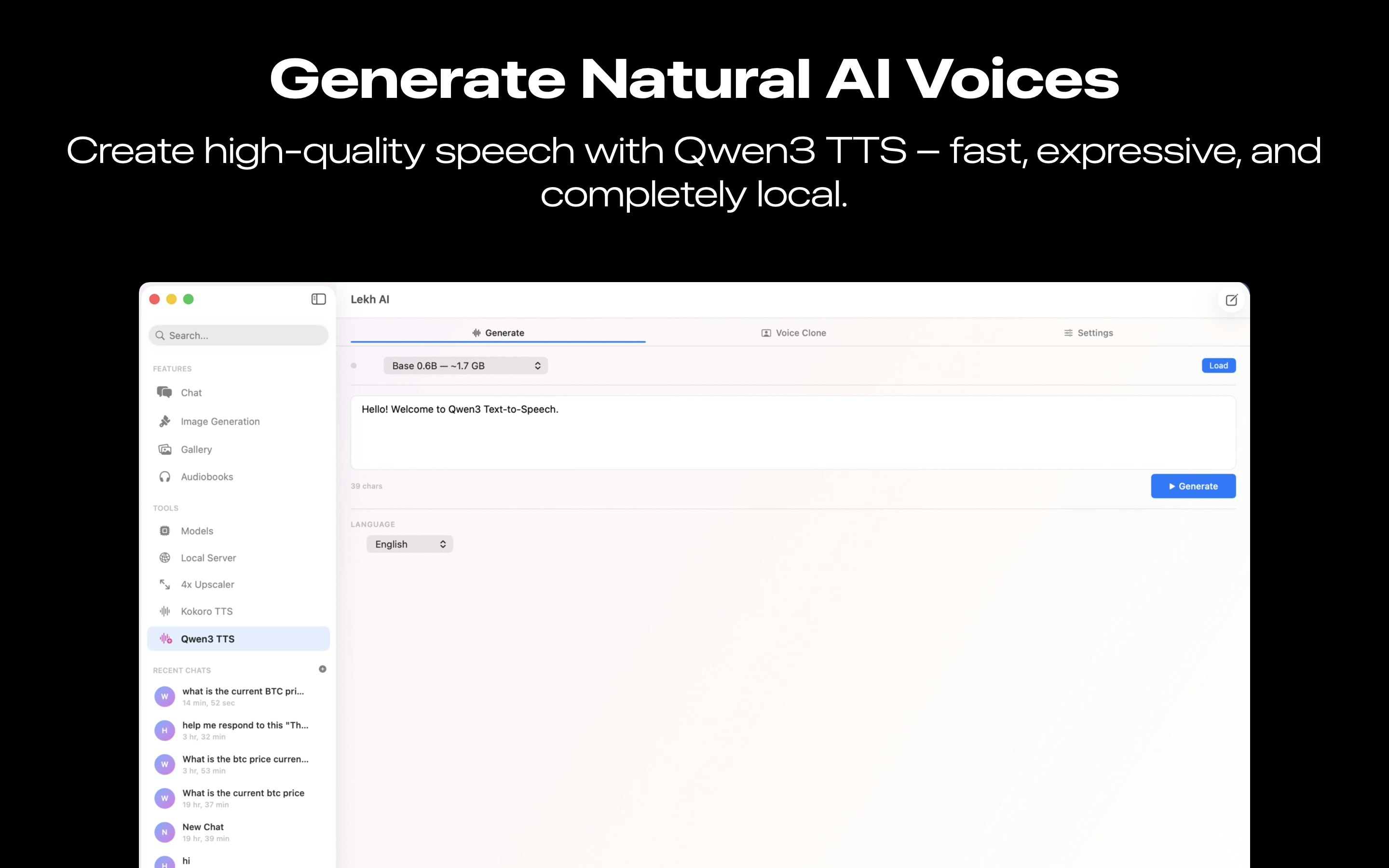 Lekh AI Pro – Local AI Studio gallery image