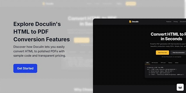Doculin - PDFGen API, minus infra hassle screenshot 1