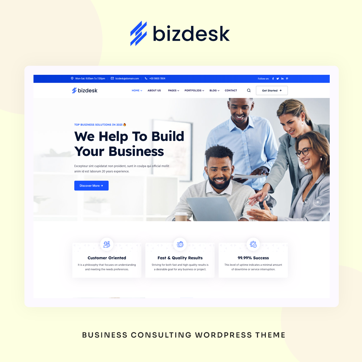 Bizdesk - Business Consulting WordPress -Thema Medien 3