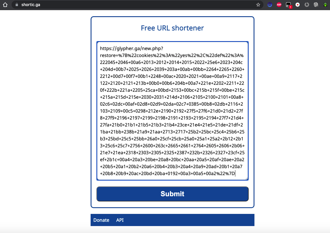 Simple and free URL shortener with API gallery image