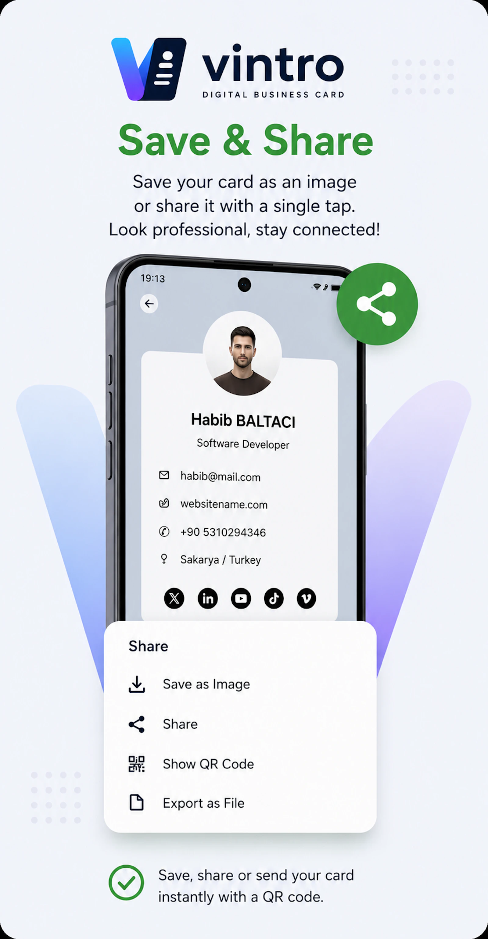 vintro - Digital Business Card screenshot 2