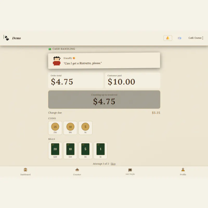 My Barista Trainer — Gamified Training gallery image