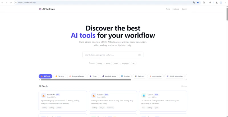 AI Tool Nav screenshot 2