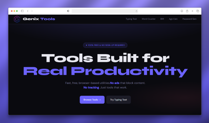 Genix Tools — Free Online Utility Tools gallery image