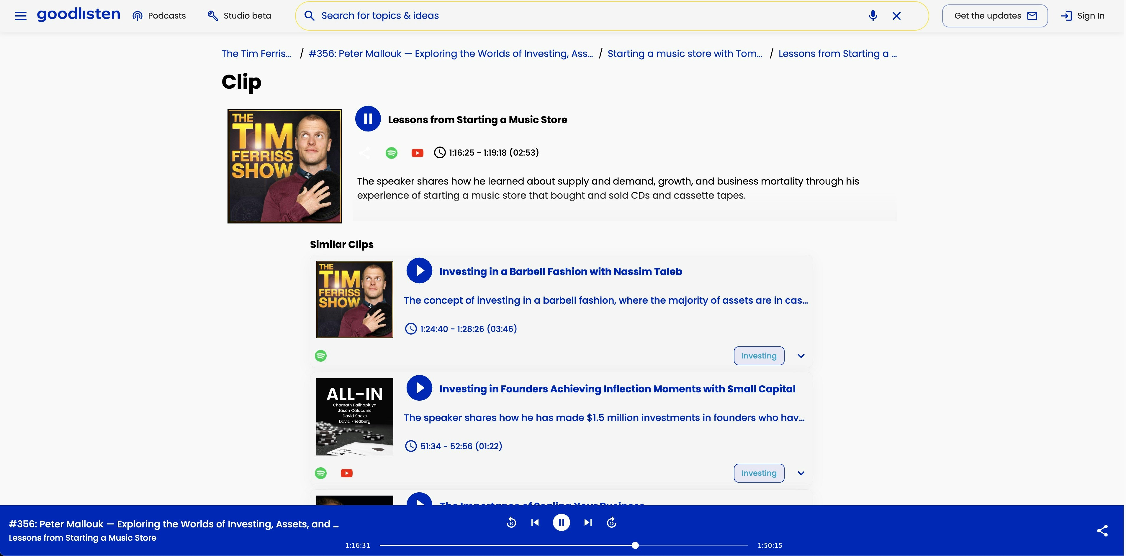 startuptile GoodListen-AI-driven audio comprehension for podcasts