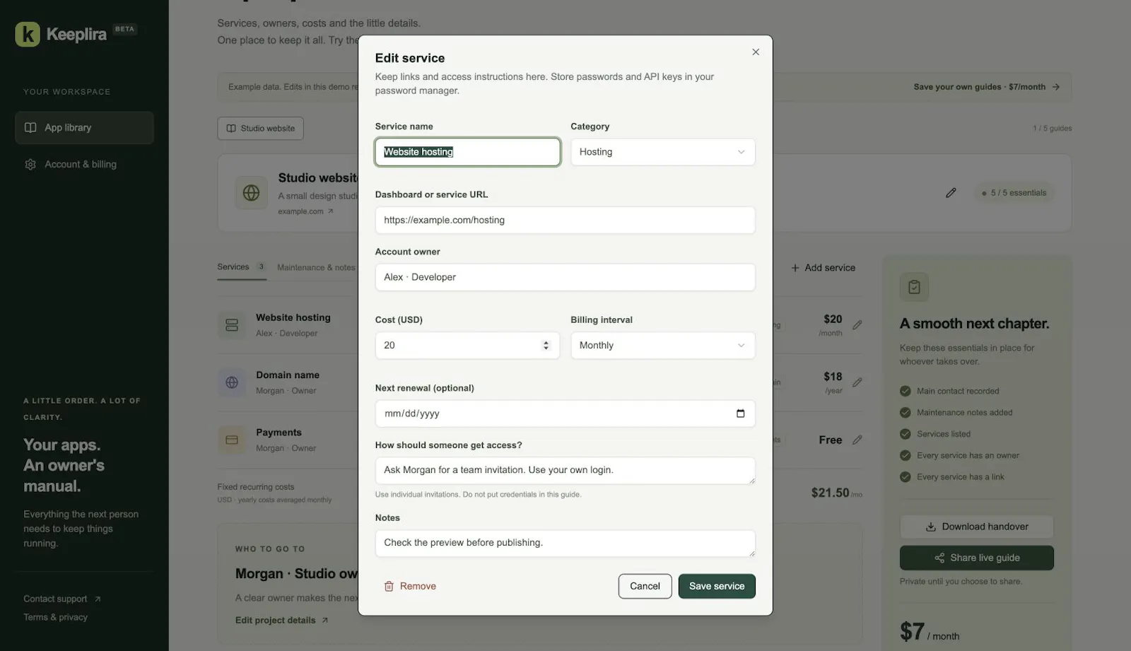 Keeplira screenshot 1