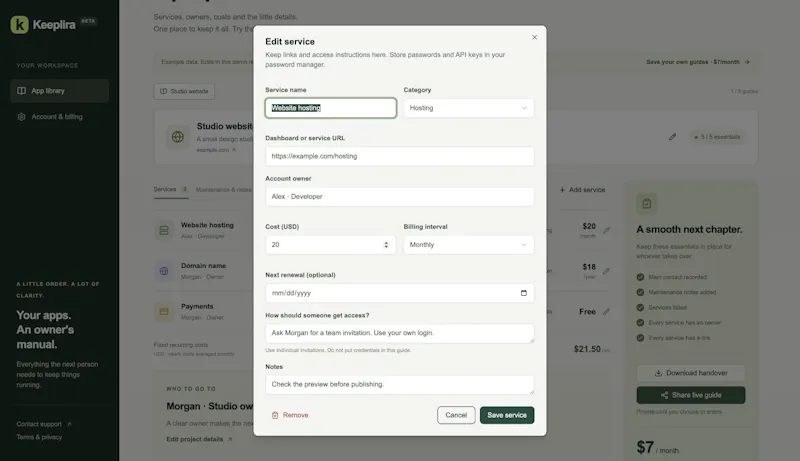 Keeplira screenshot 1