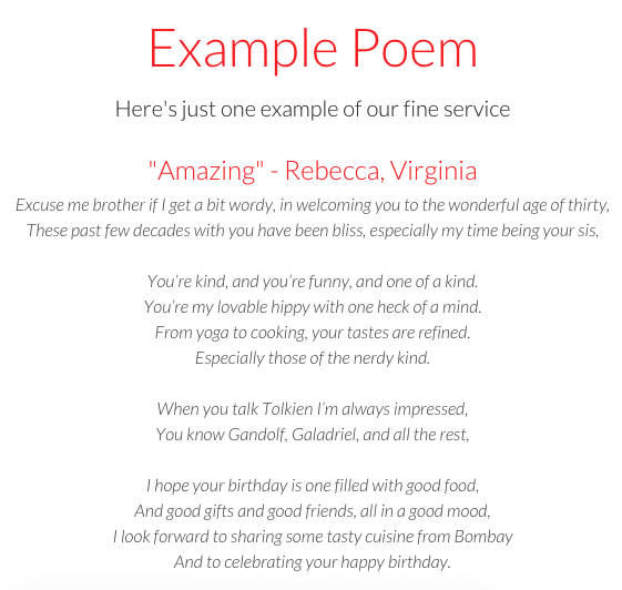 The Birthday Poet gallery image