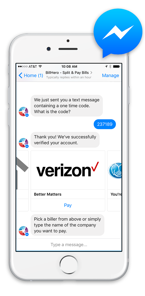 BillGO Messenger Bot gallery image