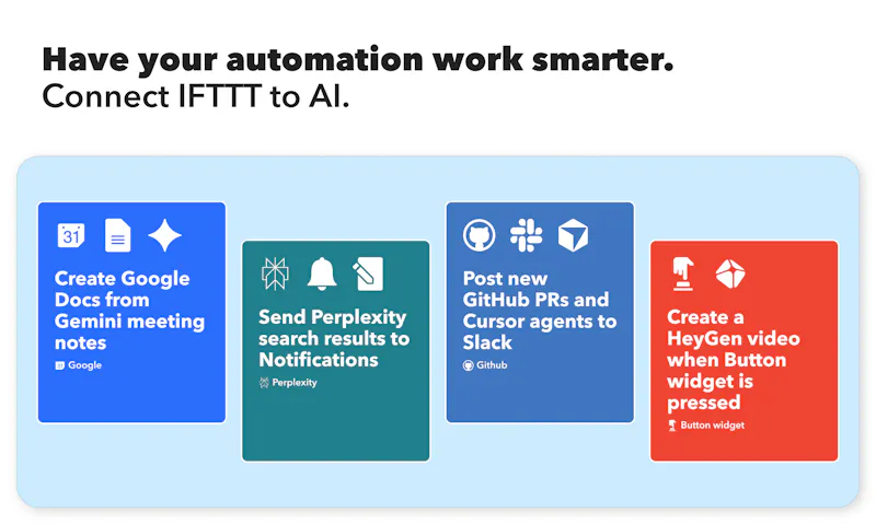 New AI tools by IFTTT screenshot 2