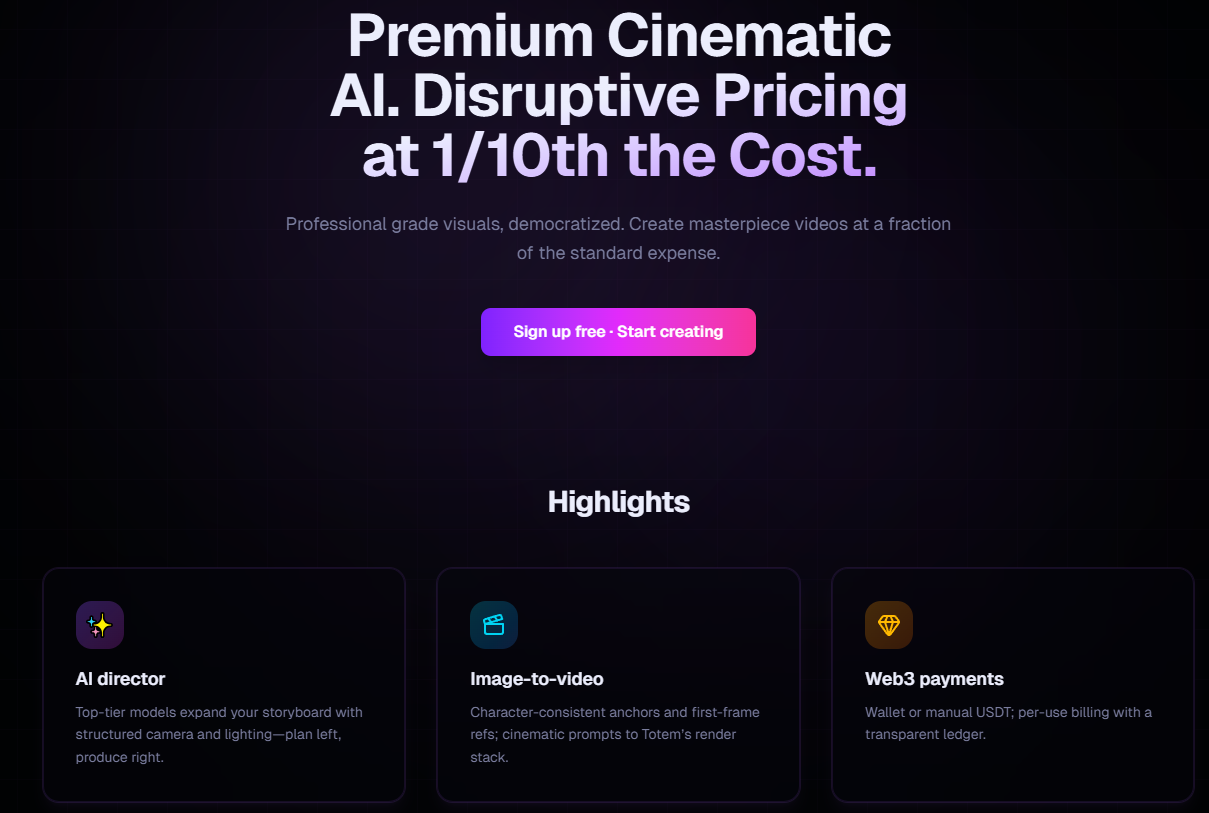 Totem Cinematic AI gallery image