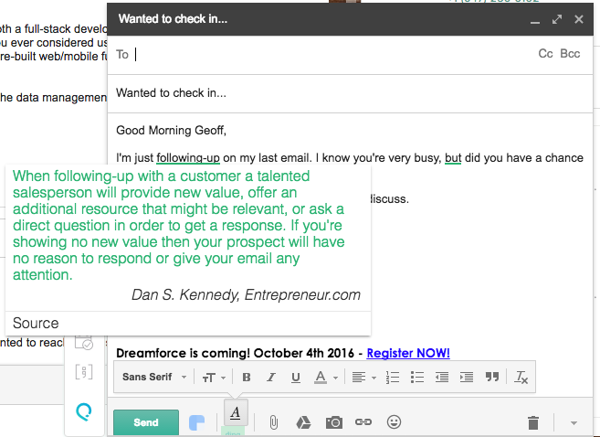 Ding Sales Coach for Gmail gallery image