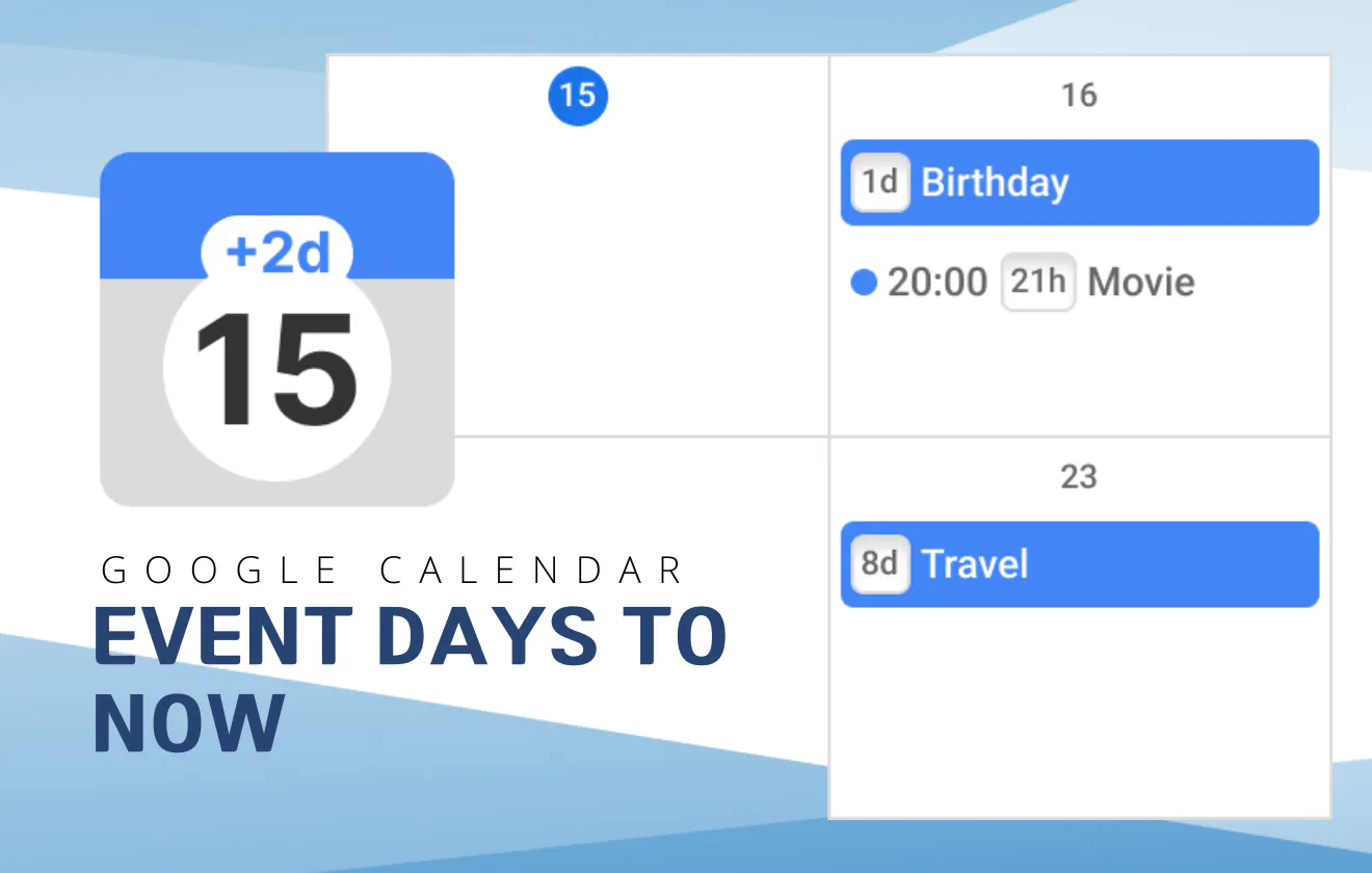 Event Days to Now for Google Calendar gallery image