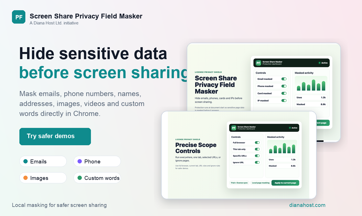 Privacy Field Masker Chrome Extension gallery image