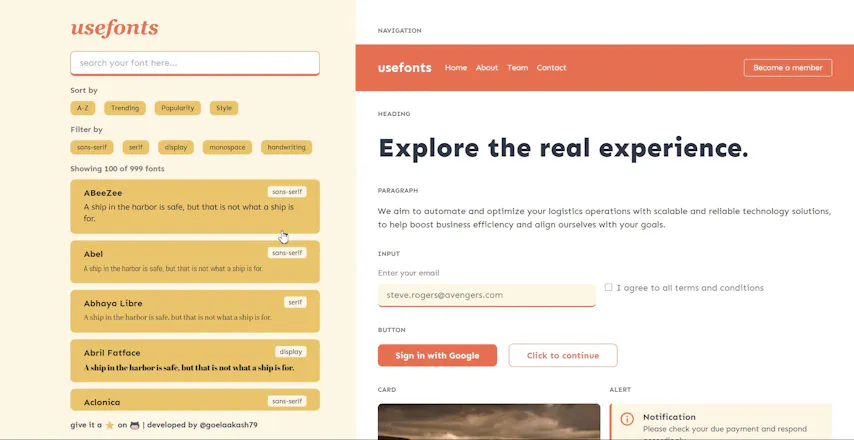 usefonts gallery image