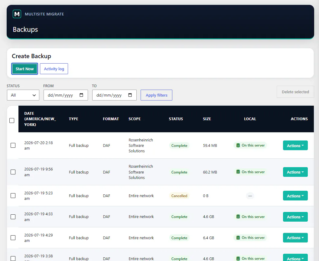 Multisite Migrate gallery image