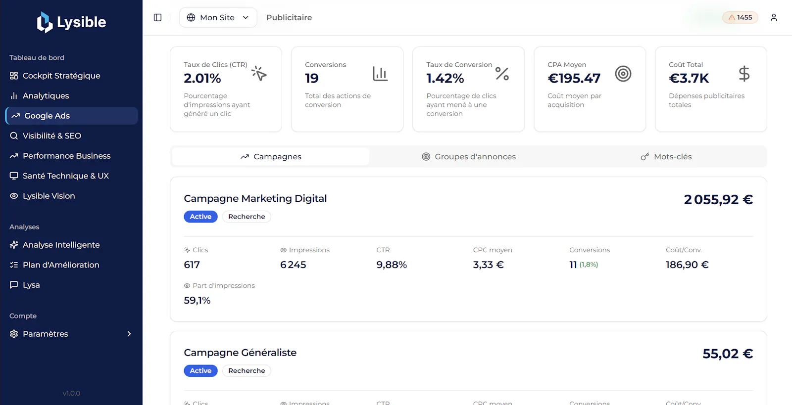 Lysible - Outil d'Analyse de Données Web screenshot 7