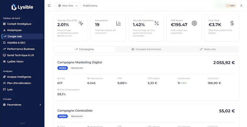 Lysible - Outil d'Analyse de Données Web screenshot 7