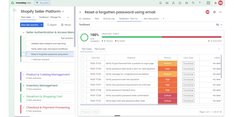 TestBoard screenshot 2