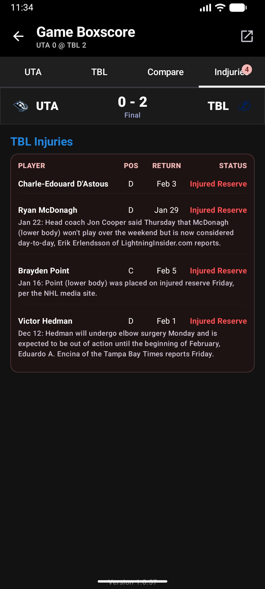 NHL Pulse - Screenshot 5 showing product features and functionality