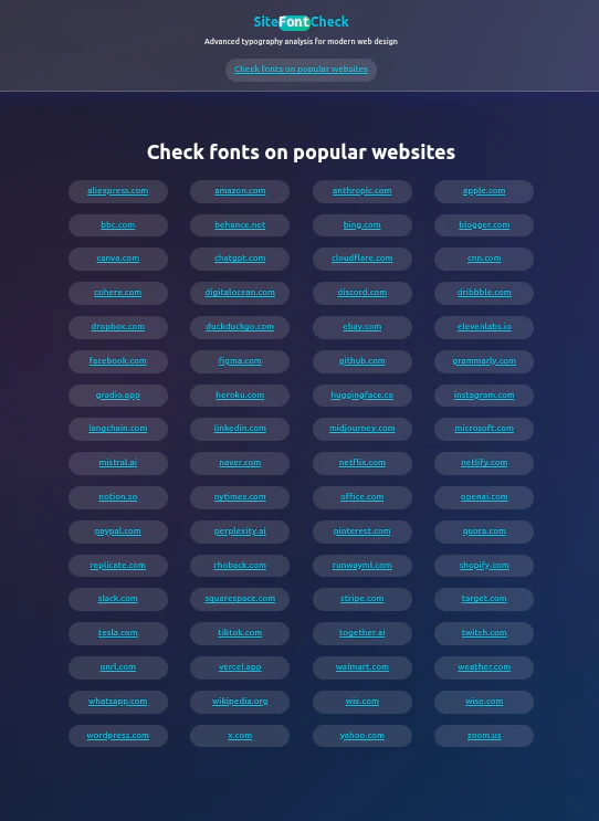 SiteFontCheck screenshot 2