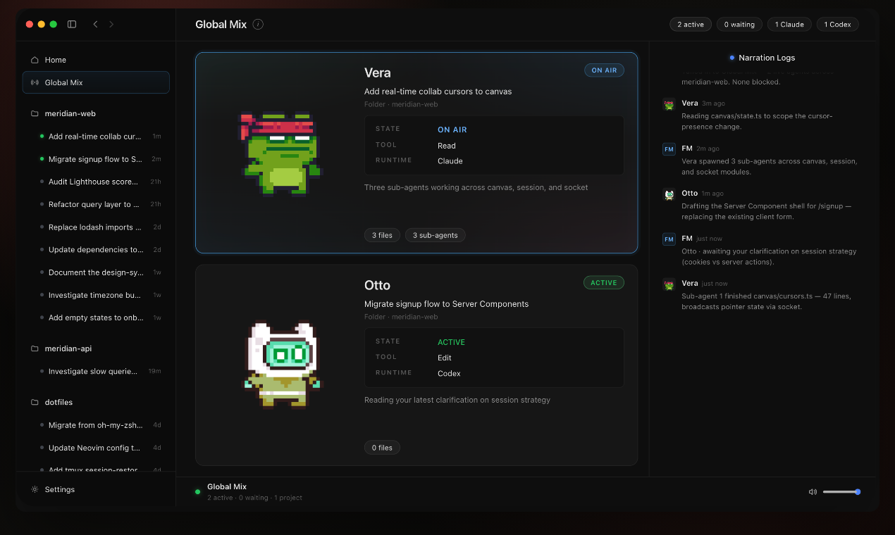 Agent FM for Claude Code & Codex gallery image