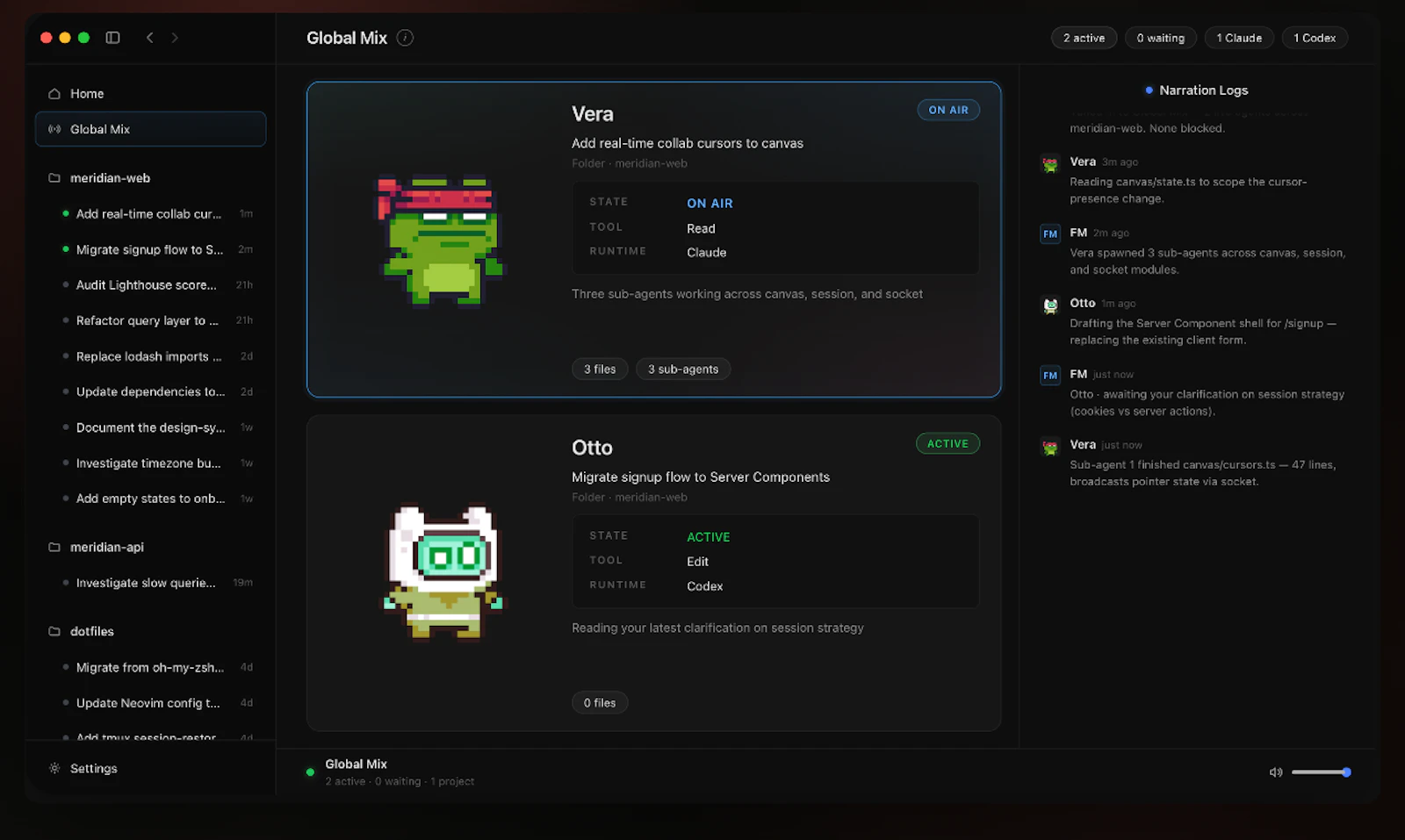 Agent FM for Claude Code & Codex screenshot 2