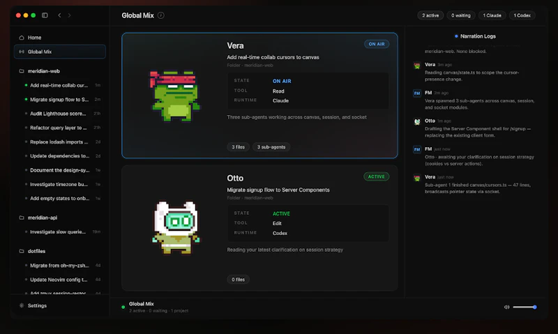 Agent FM for Claude Code & Codex screenshot 2