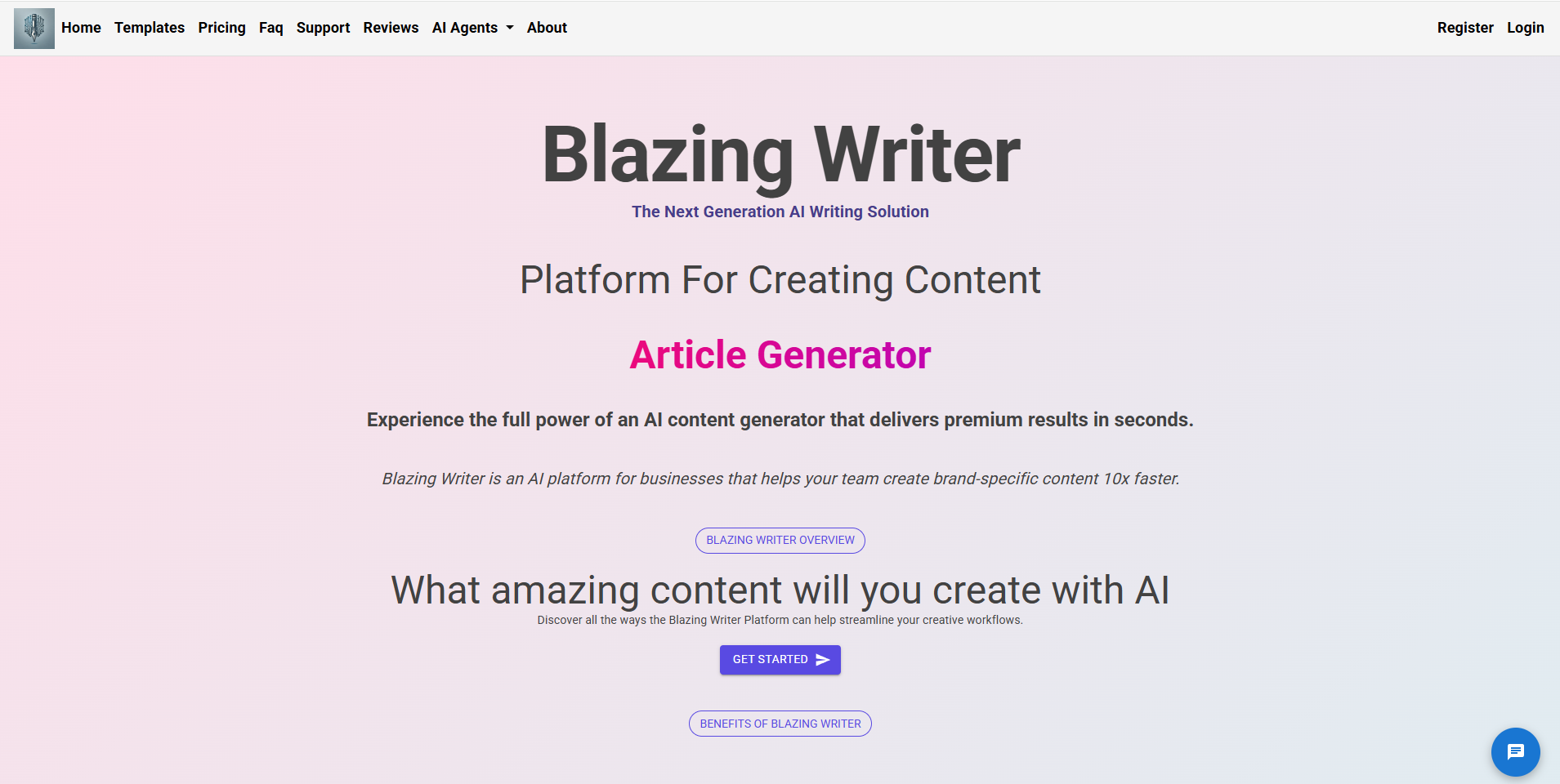 Blazing Writer - Screenshot 2 showing product features and functionality