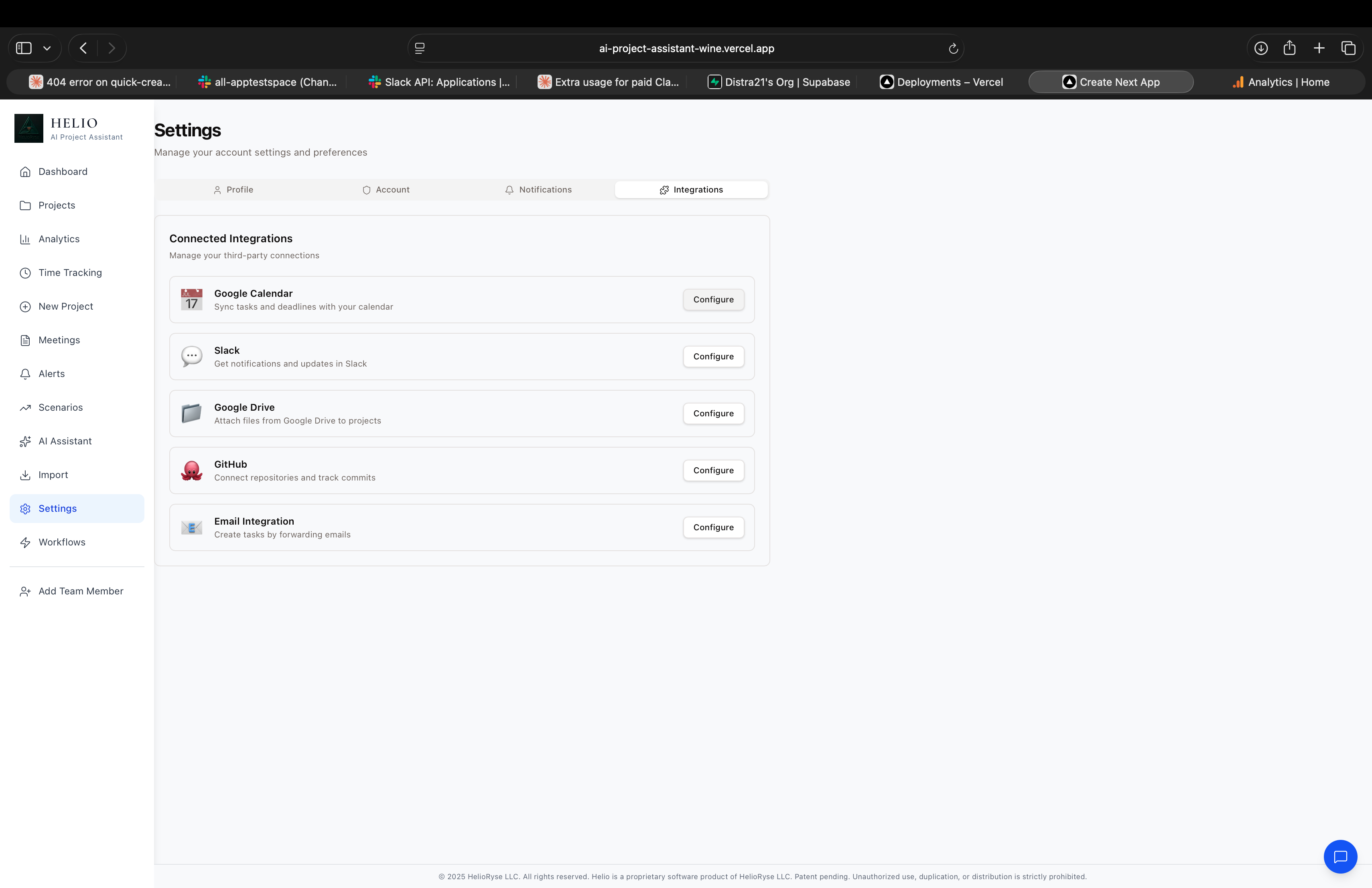 Helio - Screenshot 4 showing product features and functionality