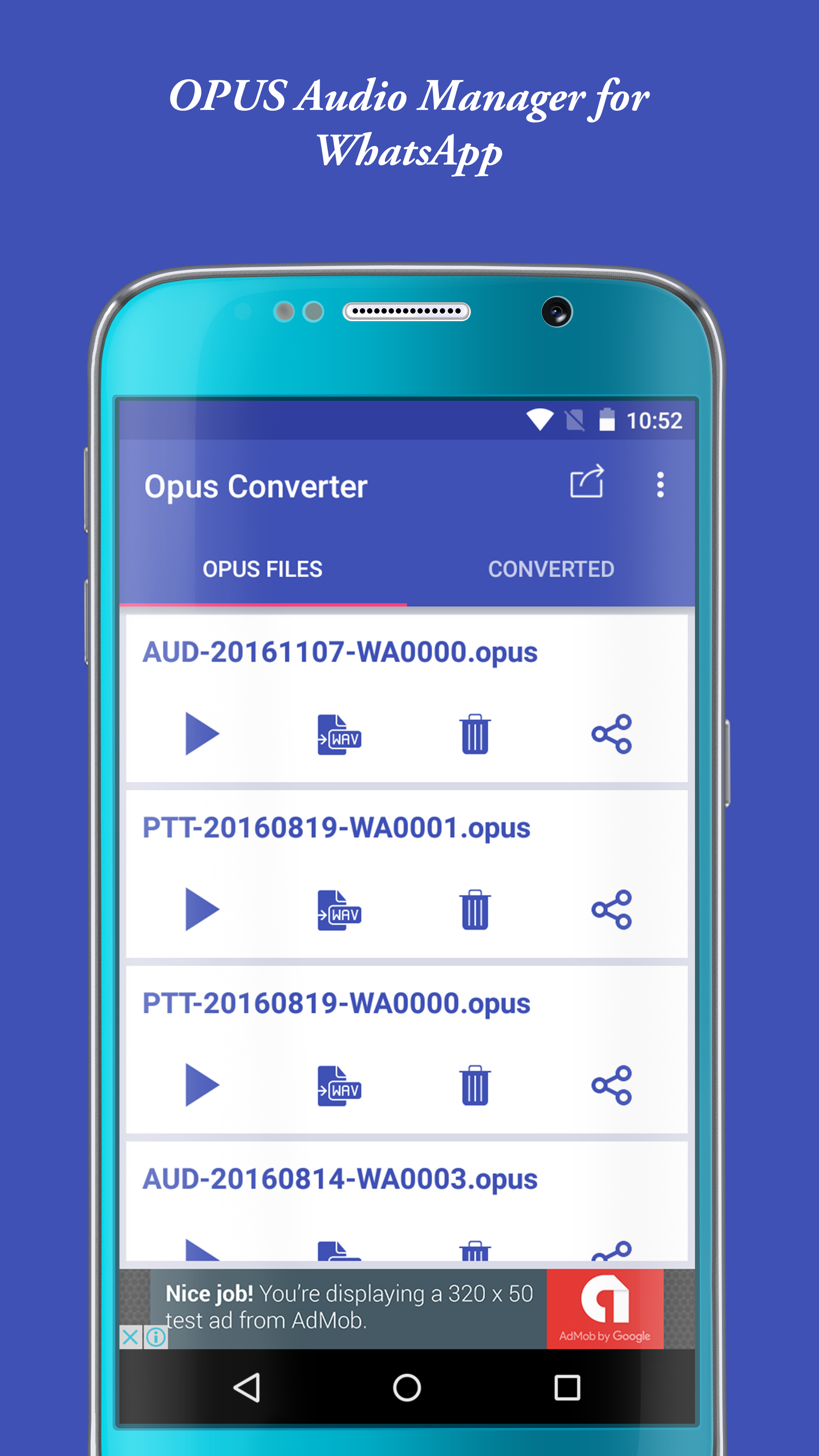 WhatsApp audio Manager for Android gallery image