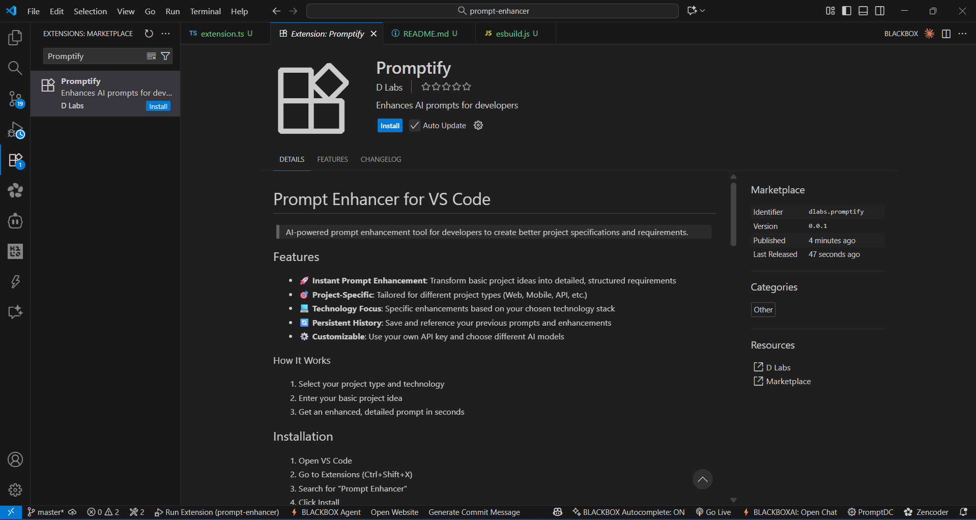 Prompt Enhancer for VS Code gallery image