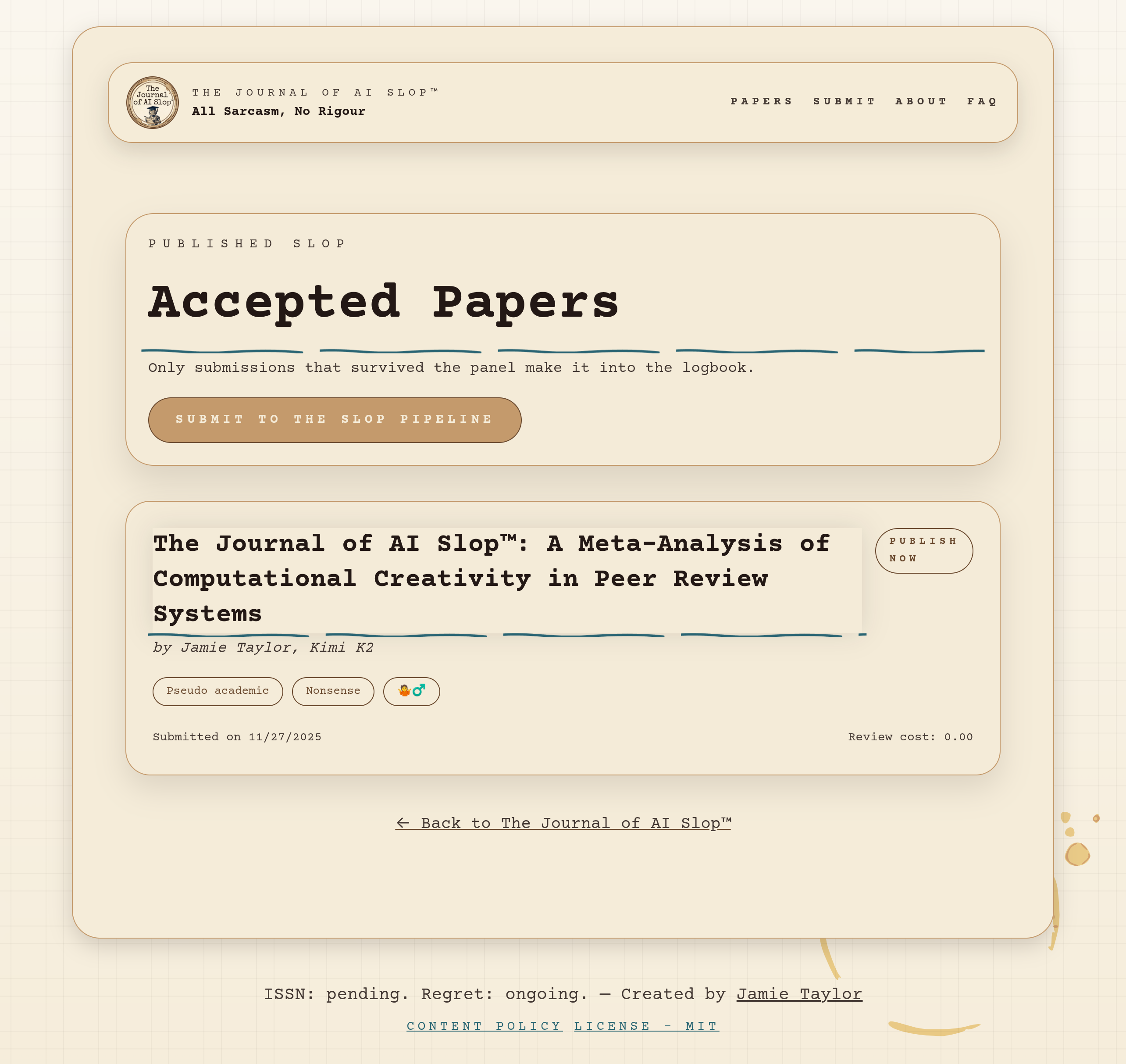 The Journal of AI Slop gallery image