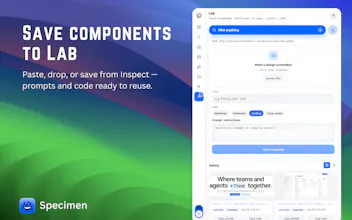 Specimen — Inspect & copy UI gallery image