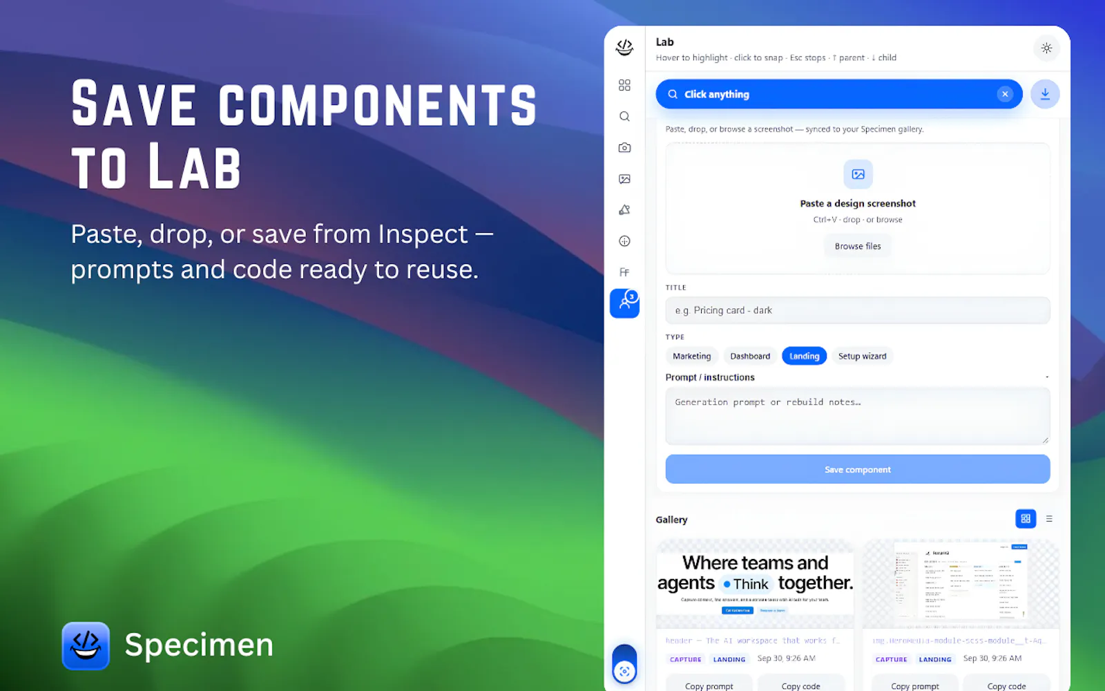 Specimen — Inspect & copy UI screenshot 5