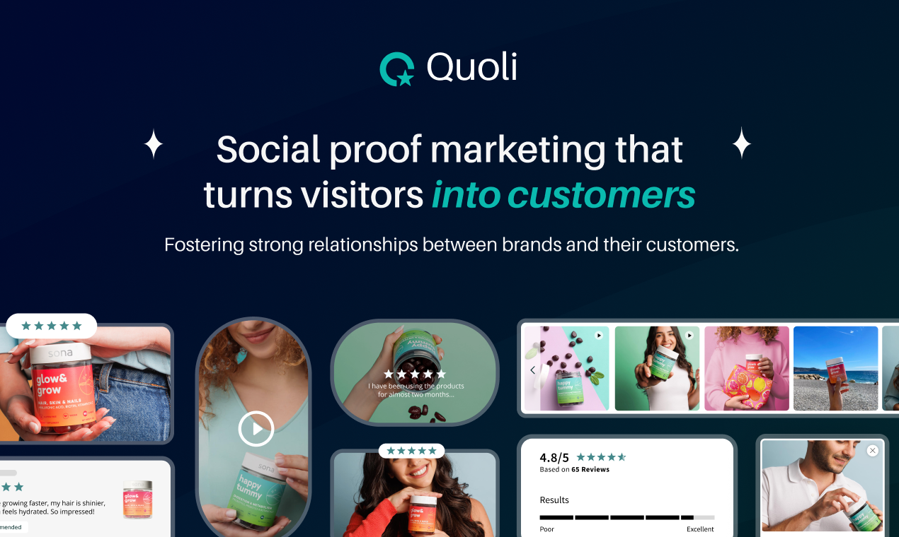 Revisões de produtos quoli e UGC media 1