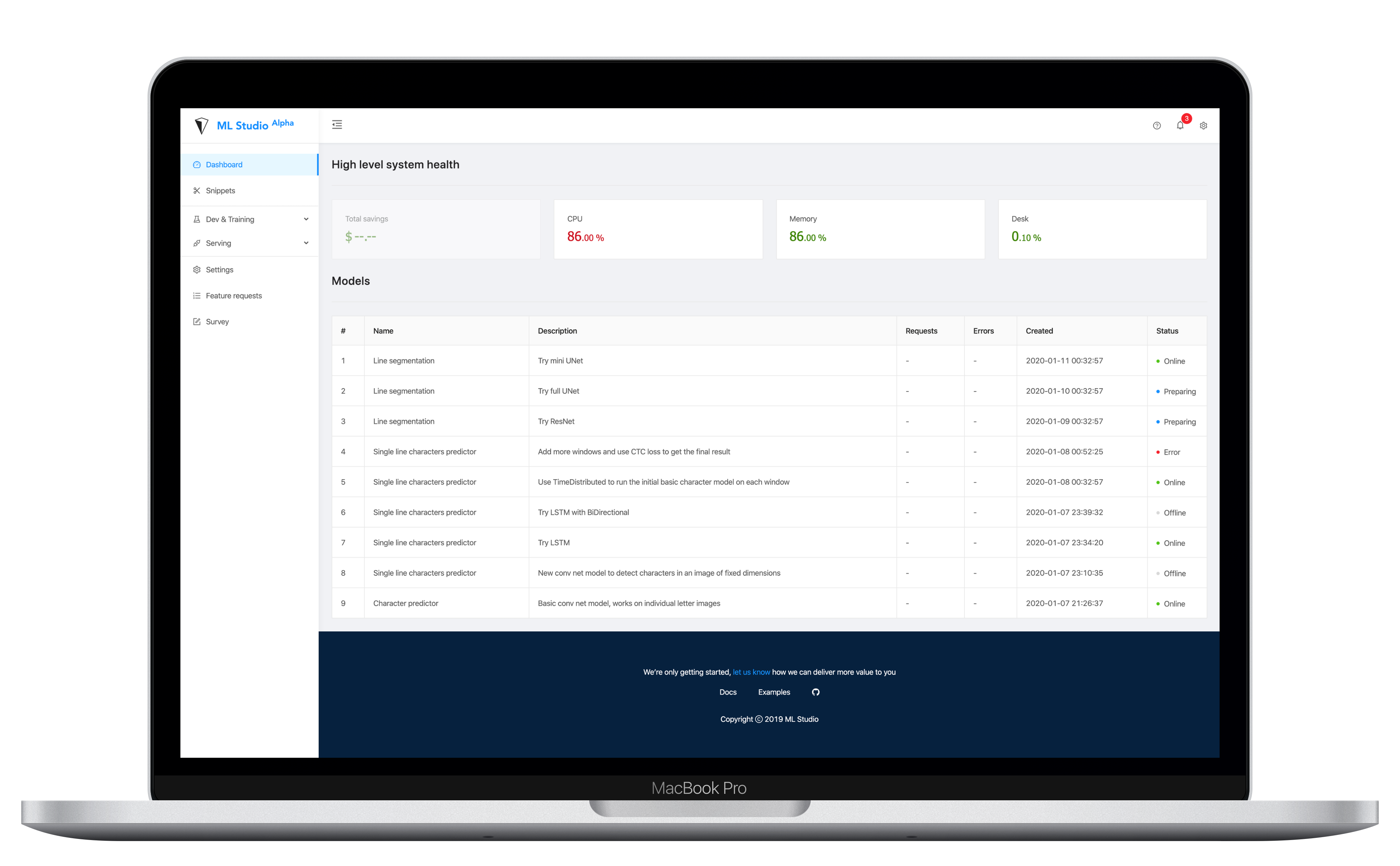 ML Studio gallery image