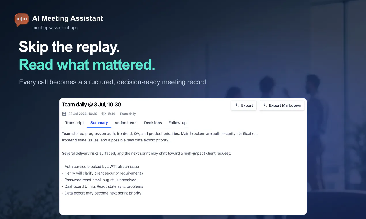 AI Meeting Assistant gallery image