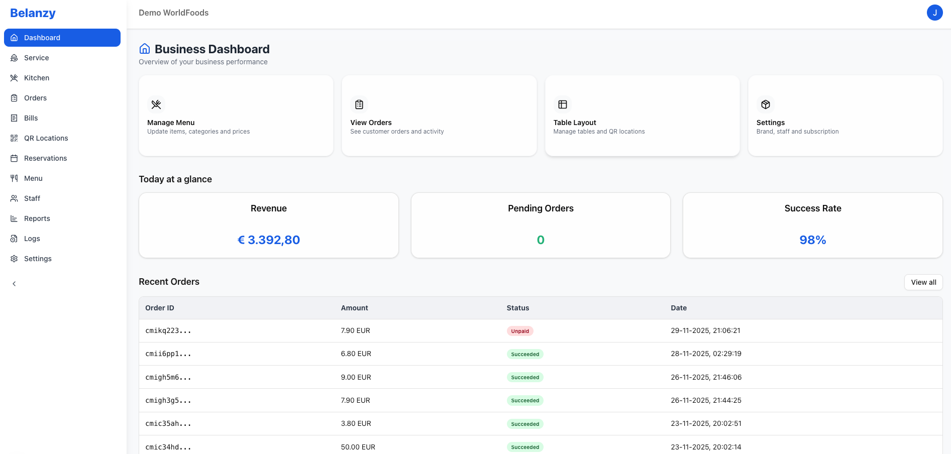 Belanzy - Main product screenshot demonstrating key features and user interface