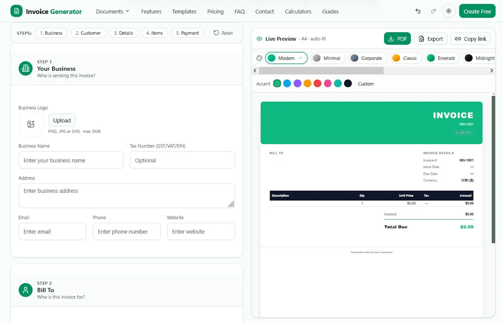 Invoice Generators screenshot 2